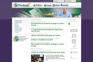 Fitoayuda. Consulta de productos. Sitio web 2009