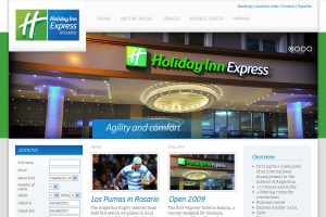 Holiday Inn Express Rosario. Hotel internacional. Sitio web 2012