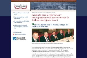 Hospital Bicentenario. Fundación de Ciencias Médicas Rosario. Sitio web 2007
