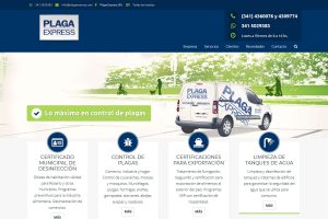 Plaga Express. Control de plagas. Sitio web 2017