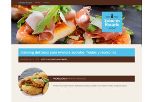 Sabores Rosario. Catering. Landing page 2015
